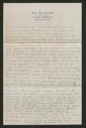 [Letter from Cornelia Yerkes to Frances Yerkes, April 11, 1946]