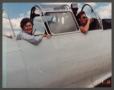 Primary view of [Gayle Snell and Woman in Cockpit]