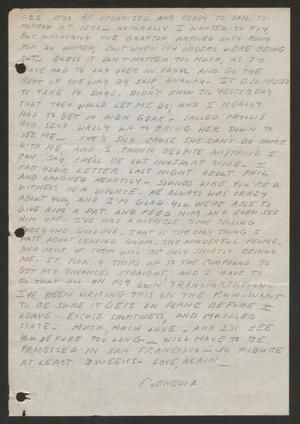 Primary view of object titled '[Letter from Cornelia Yerkes, January 26, 1946]'.