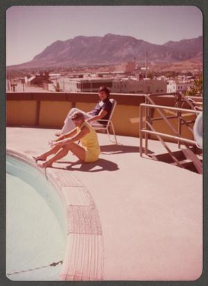[Gayle Snell and Woman by Pool]