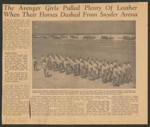 [Clipping: The Avenger Girls Pulled Plenty of Leather When Their Horses Dashed From Snyder Arena]