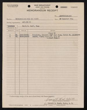Primary view of object titled '[Gayle Snell credit memorandum receipt]'.