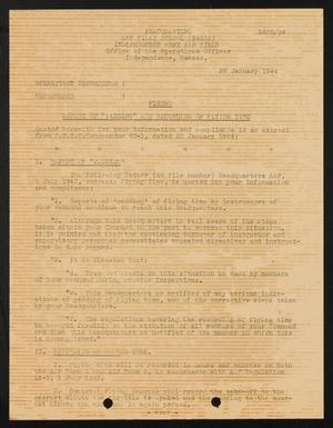 Primary view of object titled '[AAF Pilot School (Basic) Operations Memorandum, January 28, 1944]'.