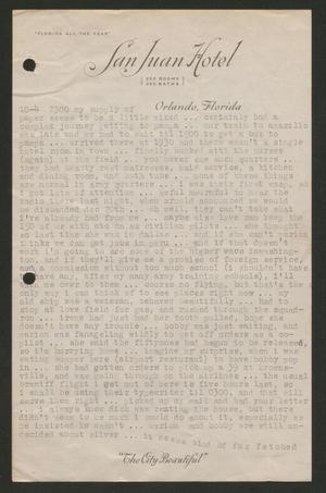 [Letter from Cornelia Yerkes, October 4, 1944]