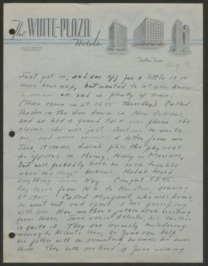 Primary view of object titled '[Letter from Cornelia Yerkes, August 19, 1946?]'.