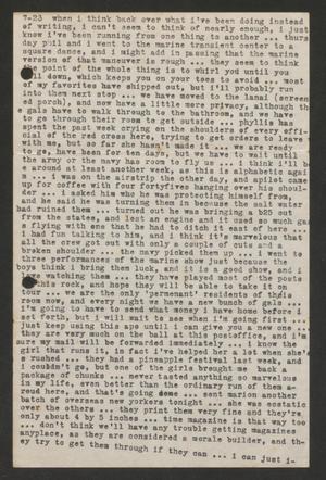 Primary view of object titled '[Letter from Cornelia Yerkes, July 23, 1945?]'.