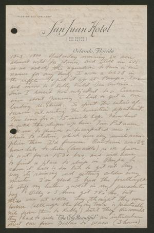 Primary view of object titled '[Letter from Cornelia Yerkes, October 3, 1944]'.