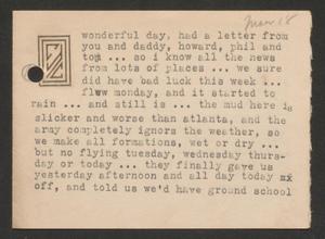 Primary view of object titled '[Letter from Cornelia Yerkes to Frances Yerkes, March 18, 1943]'.