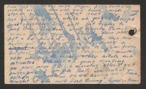 Primary view of object titled '[Postcard from Cornelia Yerkes to Frances Yerkes, October 12, 1942]'.