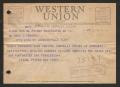 Thumbnail image of item number 1 in: '[Telegram from Cornelia Yerkes to Fred G. Yerkes, May 16, 1945]'.