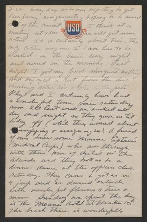 [Letter from Cornelia Yerkes, May 22, 1945]