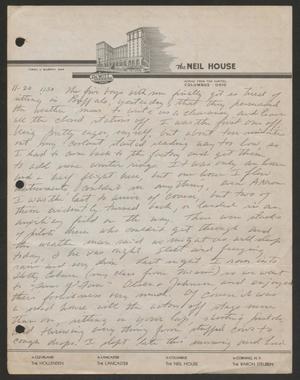 [Letter from Cornelia Yerkes, November 20, 1944]