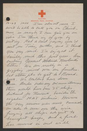 Primary view of object titled '[Letter from Cornelia Yerkes, December 23, 1944]'.