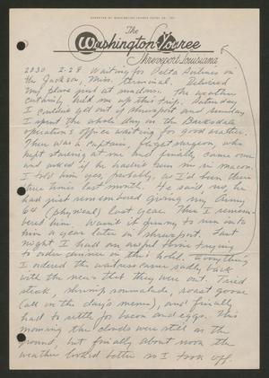 Primary view of object titled '[Letter from Cornelia Yerkes, February 28, 1944]'.
