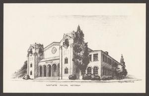 Primary view of object titled '[Postcard of Sweetwater Municipal Auditorium]'.