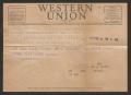 Letter: [Telegram from "Shelton" to Frances Yerkes and Mrs. E. G. Baxter, Feb…