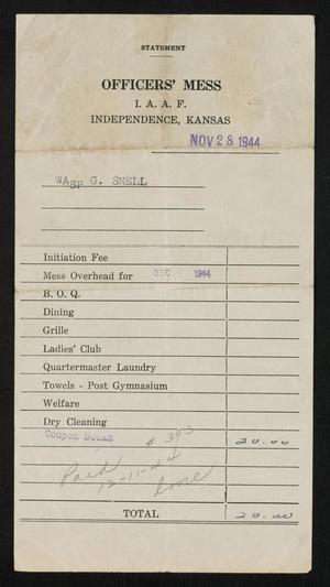Primary view of object titled '[Gayle Snell officers' mess statement]'.