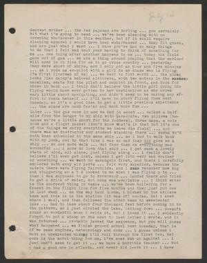 [Letter from Cornelia Yerkes to Frances Yerkes, July 14, 1943]