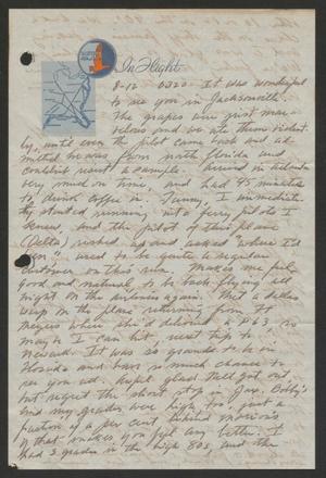[Letter from Cornelia Yerkes to Fred G. and Frances Yerkes, August 12, 1944]