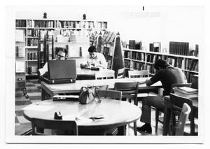 Primary view of object titled '[Students in the Library]'.