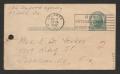 Thumbnail image of item number 2 in: '[Postcard from Cornelia Yerkes to Fred G. and Frances Yerkes, October 12, 1942]'.