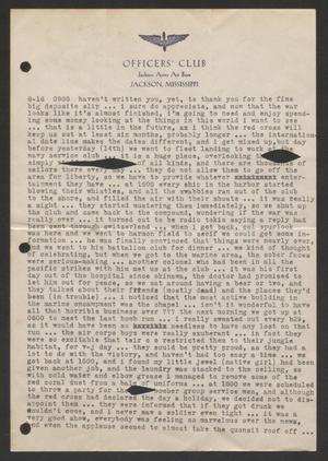 Primary view of object titled '[Letter from Cornelia Yerkes, August 16, 1945]'.