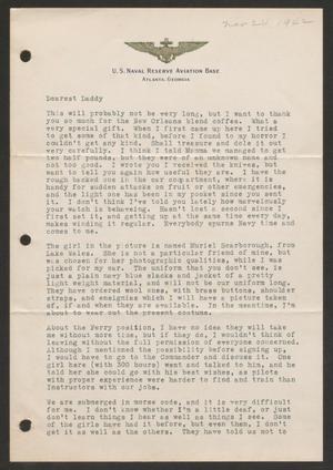 [Letter from Cornelia Yerkes to Fred G. Yerkes, November 24, 1942]