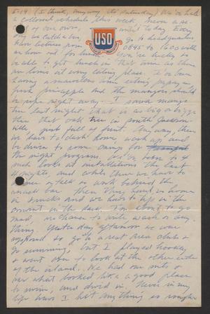 Primary view of object titled '[Letter from Cornelia Yerkes, May 19, 1945?]'.