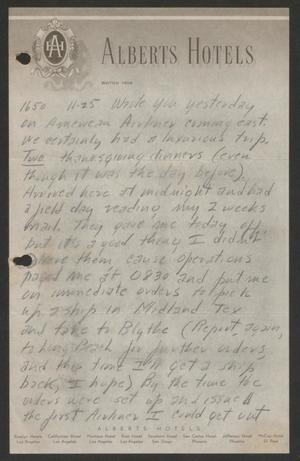 [Letter from Cornelia Yerkes to Frances Yerkes, November 25, 1944?]