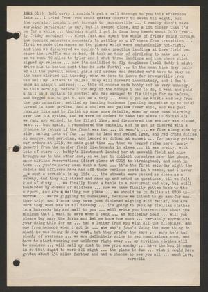Primary view of object titled '[Letter from Cornelia Yerkes, March 26, 1944]'.
