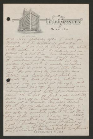 Primary view of object titled '[Letter from Cornelia Yerkes, October 12, 1944]'.