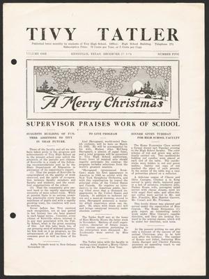 Primary view of object titled 'Tivy Tattler, Volume 1, Number 5, December 22, 1924'.