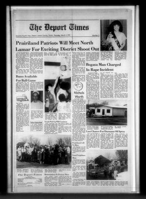 Primary view of object titled 'The Deport Times (Deport, Tex.), Vol. 74, No. 5, Ed. 1 Thursday, March 5, 1981'.