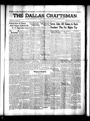 Primary view of object titled 'The Dallas Craftsman (Dallas, Tex.), Vol. 36, No. 11, Ed. 1 Friday, March 14, 1947'.