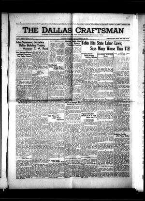 The Dallas Craftsman (Dallas, Tex.), Vol. 38, No. 3, Ed. 1 Friday, December 10, 1948