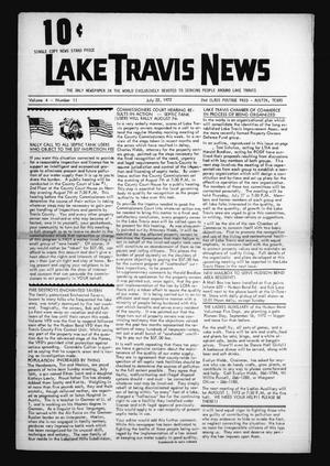 Primary view of object titled 'Lake Travis News (Austin, Tex.), Vol. 4, No. 11, Ed. 1 Saturday, July 22, 1972'.