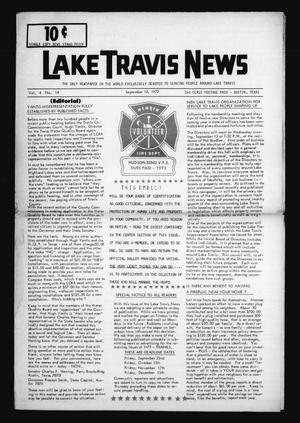 Lake Travis News (Austin, Tex.), Vol. 4, No. 14, Ed. 1 Tuesday, September 12, 1972