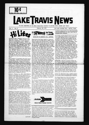 Lake Travis News (Austin, Tex.), Vol. 5, No. 2, Ed. 1 Tuesday, February 20, 1973