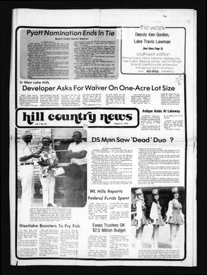 Primary view of object titled 'Hill Country News (Austin, Tex.), Vol. 7, No. 34, Ed. 1 Thursday, August 21, 1975'.