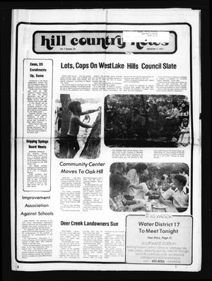 Primary view of object titled 'Hill Country News (Austin, Tex.), Vol. 7, No. 36, Ed. 1 Thursday, September 4, 1975'.