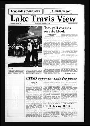 Primary view of object titled 'Lake Travis View (Austin, Tex.), Vol. 1, No. 33, Ed. 1 Wednesday, October 15, 1986'.