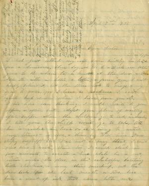 Primary view of object titled '[Letter from N. Royston to Effie Watts Rector, April 7, 1875]'.