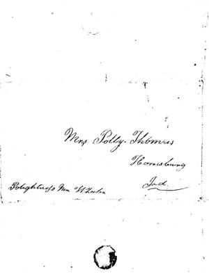 [Letter from Letitice T. McClure to Polly Thomas, May 17, 1846]
