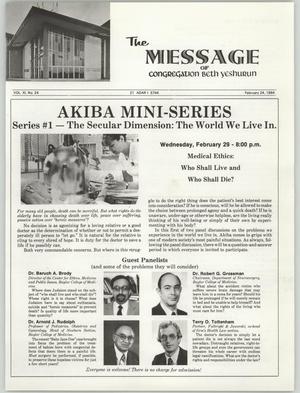The Message, Volume 11, Number 24, February 1984