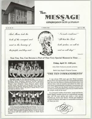 The Message, Volume 11, Number 31, April 1984