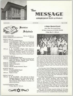 Primary view of object titled 'The Message, Volume 11, Number 36, May 1984'.