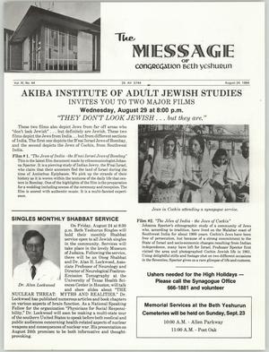 The Message, Volume 11, Number 44, August 1984