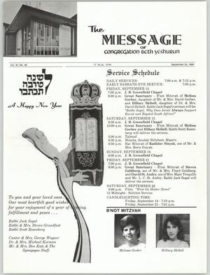 The Message, Volume 11, Number 46, September 1984
