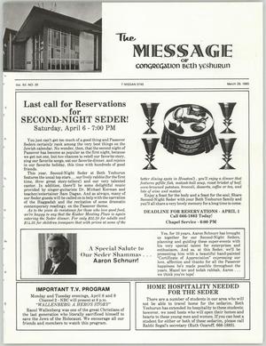 The Message, Volume 12, Number 25, March 1985
