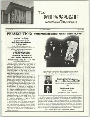 The Message, Volume 12, Number 25, May 1985